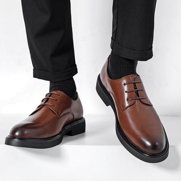 Polo Ralph Lauren Brown Oxford Shoes size 10 B28 - Picture 1 of 13